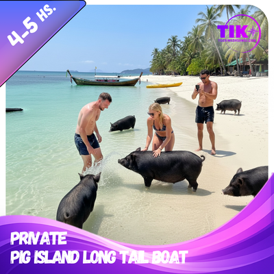 Private Koh Tan & Pig Island Snorkeling Charter – Longtail Half‑Day boat from Koh Samui