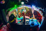 Jungle Experience Party Koh Phangan – DJ playing inside a dome-shaped booth