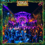 OXA Jungle Party Koh Phangan – wide view of the crowd and the purple-lit main stage