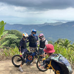 Electric Dirt Bike Tour 3 Hours Koh Samui – riders with electric dirt bikes in a jungle clearing – TourInKohSamui.com