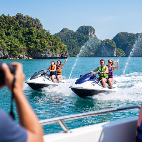 Jet Ski Rental Koh Samui – two jet skis riding side by side in Ang Thong Marine Park – TourInKohSamui.com