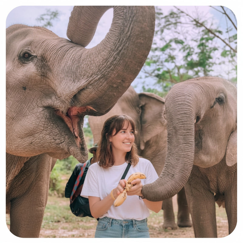 Samui Elephant's Sanctuary  – Half‑Day Ethical Elephant Experience with Feeding & Vegetarian Meal
